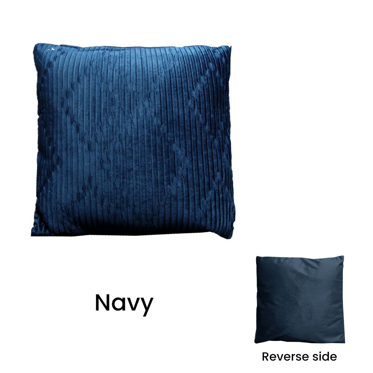 Zoe Premium Filled Cushion Square - 45cm x 45cm Navy — image 3