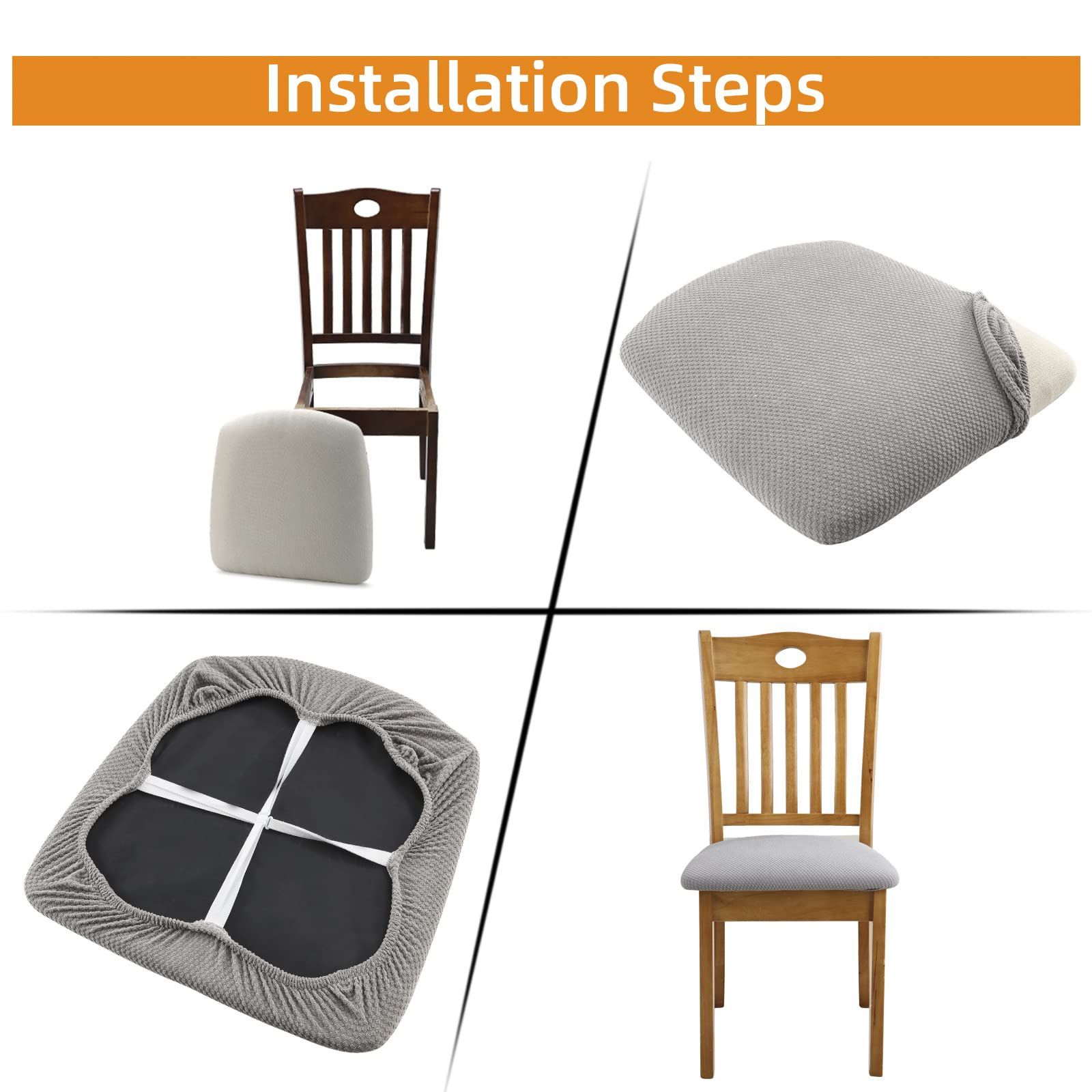 Office and home chair cushion cover, square seat cushion, anti fouling cover, elastic curved chair cover, stool cover — image 2