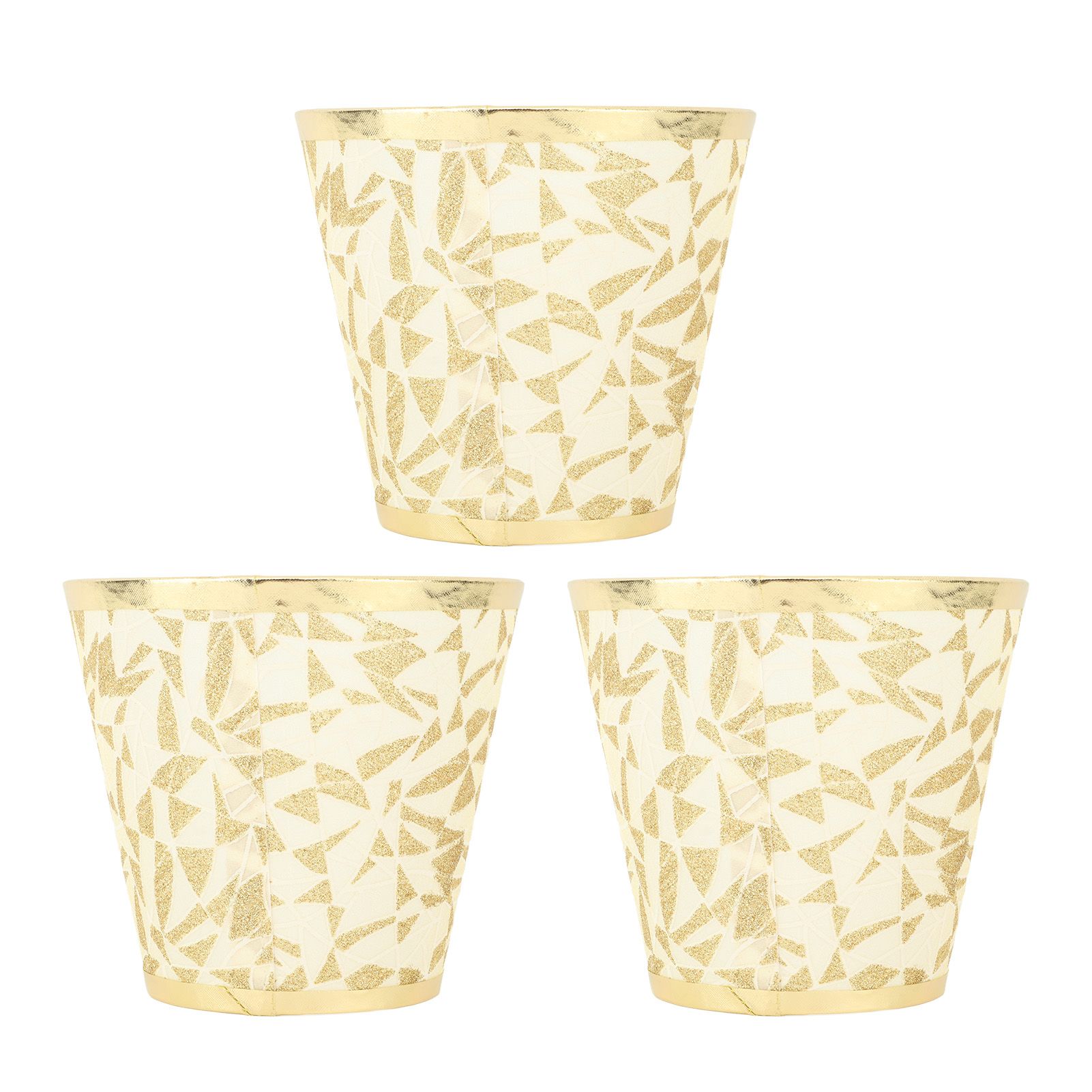 Cloth Lampshade Clip On Design Modern Barrel Fabric Lamp Shades for E14 Bulb Chandelier Wall Lamp 3pcs Gold โ image 4