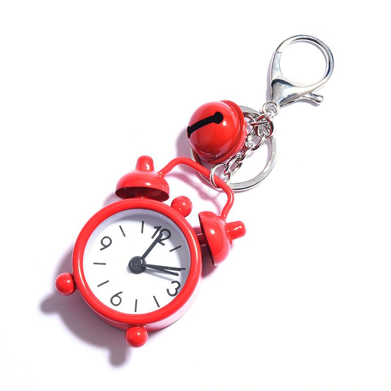 3pcs Mini Cute Small Alarm Clock Pendant Cartoon Keychain Pendant Cute No Tick Alarm Clock Keyting Bag Accessory Bulk Heavy Duty — image 4