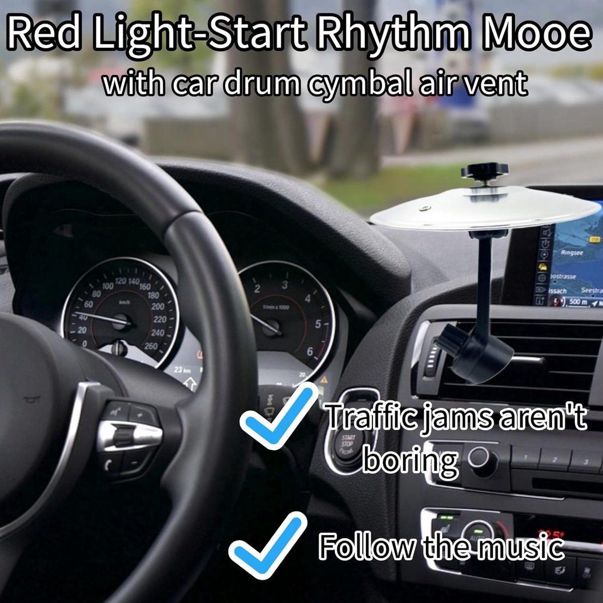 Anti - crash cymbals for cars 2 pieces Car cymbal air vents for vent for drum for Replacement Part, Easy to Use โ image 2