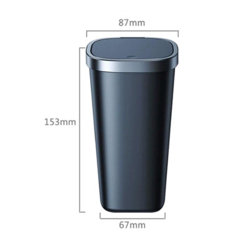 Compatible Black Car Trash Can with Lid, Small Cup Holder, Door Pocket, Trash Can for Car, Home, Office, Made of Silicone โ image 2