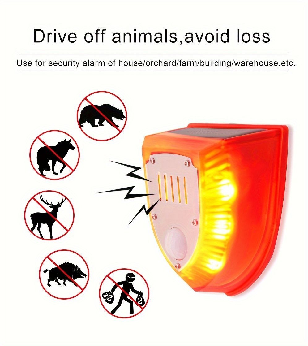 solar animal repellent, solar powered animal deterrent, dog barking sound repellent, gun shot sound repellent, wild boar repellent Australia, pest control for — image 2