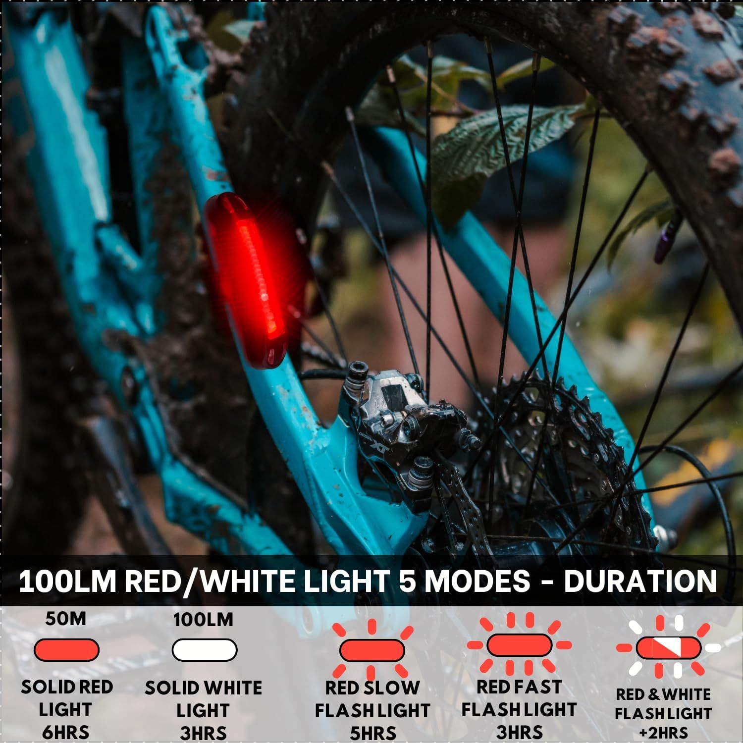 Ultra Bright Bike Lights for Night Riding Rechargeable Led for Bycicles Weather Resistant Multiple Modes. Tubular mounting MTB Road Cyclocross Ebike — image 4