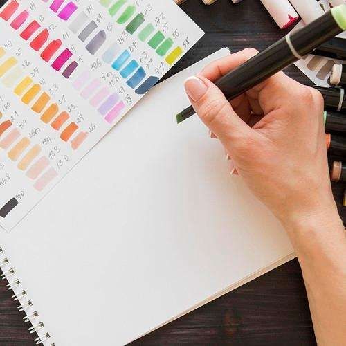 80-Pack Double-Sided MultiColor Marker Pens with Case — image 3