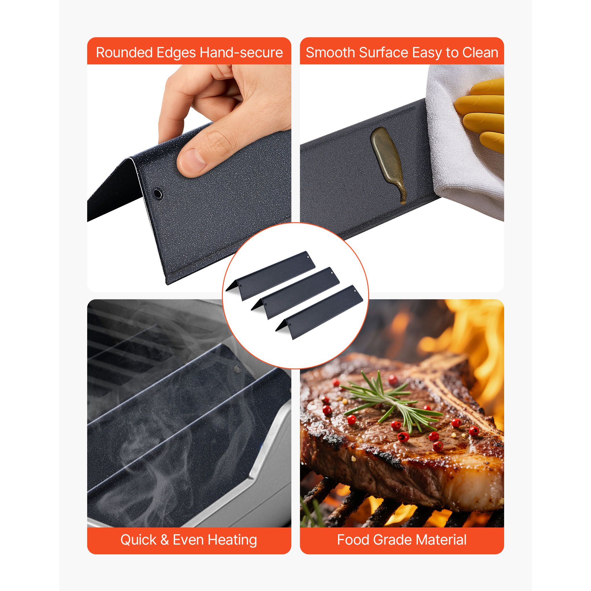Flavorizer Bars, 39cm Grill Replacement Part, for Weber Spirit I & II 200 Series Grills, Including Spirit ll E-210, ll E-220, ll S-210, E-210, S-210 — image 5
