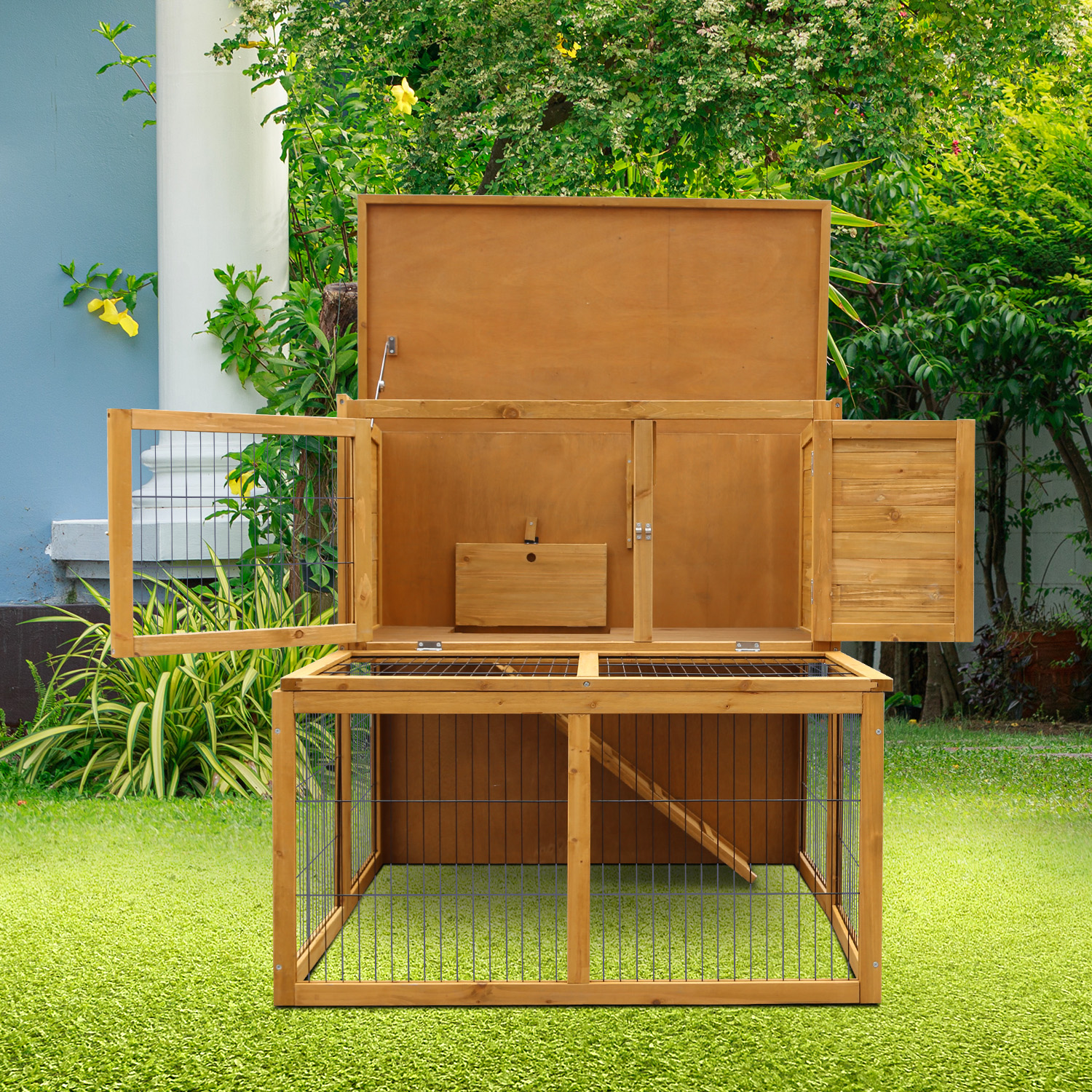 Furtastic 2-Storey Chicken Coop & Rabbit Hutch With Large Run — image 5