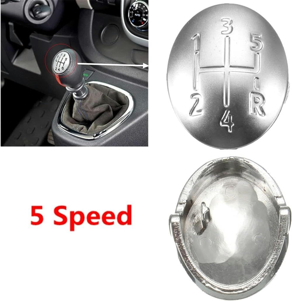 Car Gear Shift Lever Knob Stick Head,Speed Gear Shifter Emblem Cap Gear Shift Knob Replacement Parts(2pcs) — image 2