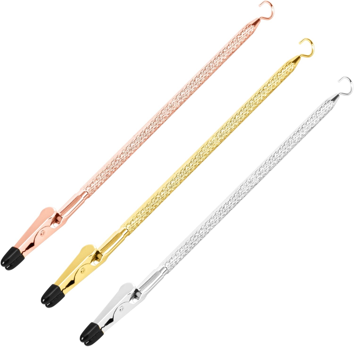 Bracelet Helper Tool with Hook - Fastener Helper Tool for Bracelet, Necklace, Jewelry, Watch - Rose, Gold, Silver, Bundle