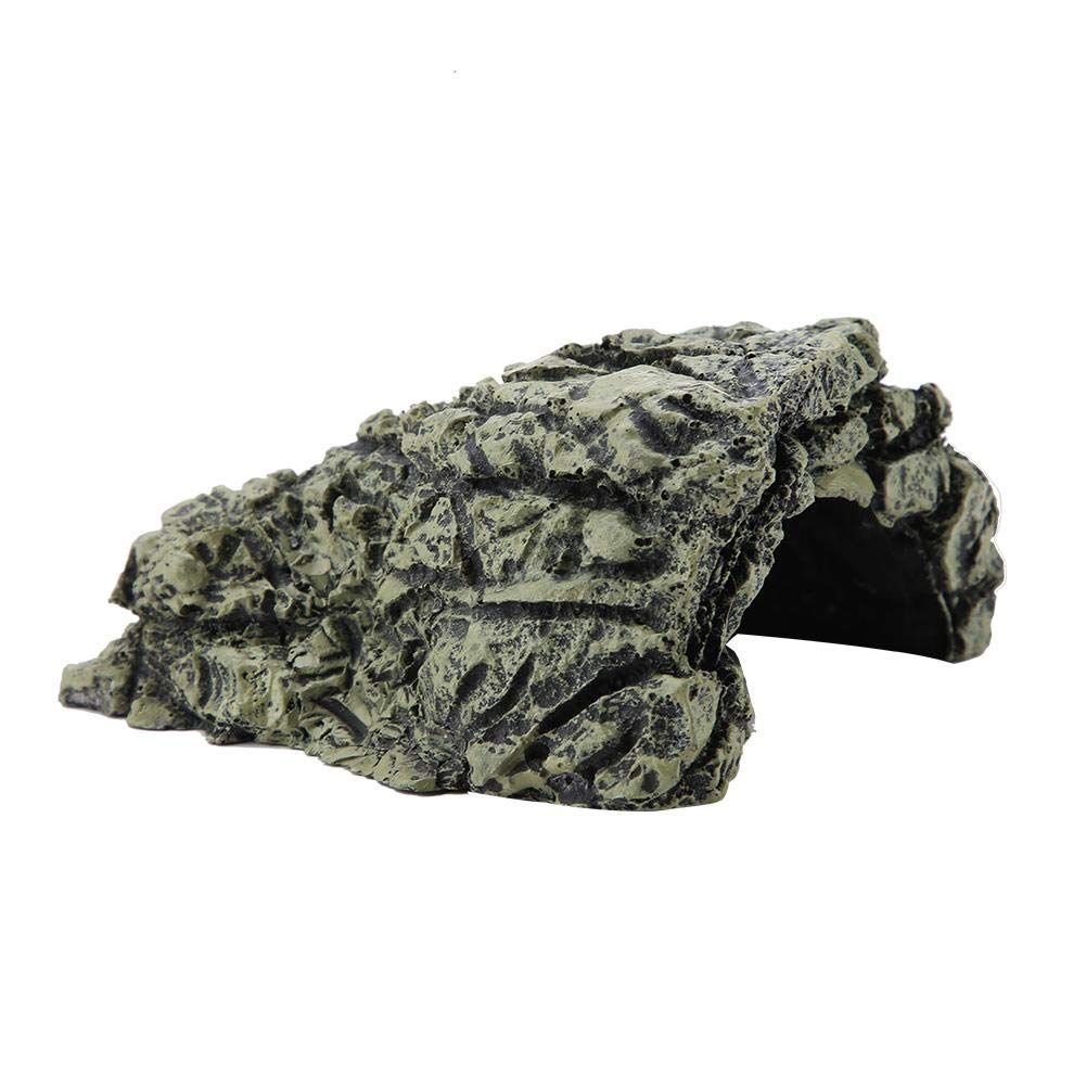 Fish Hiding Cave Aquarium Turtle Reptile Basking Hide Habitat Shelter for Aquarium Terrarium Decoration Ornament (Medium)