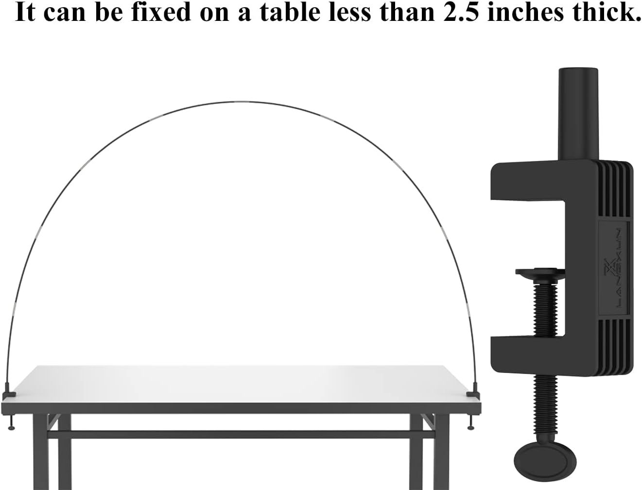 Tabletop Balloon Arch Kit with Adjustable Fiber Rods & Plastic Ring Clips for Birthday Wedding Graduation Party Decorations (Black) — image 2