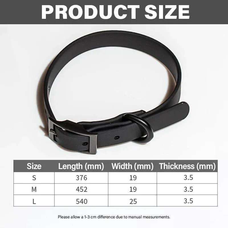 PVC Dog Collar Working Dog Kennels Waterproof Soft Adjustable for Pets M Size - Apricot — image 4
