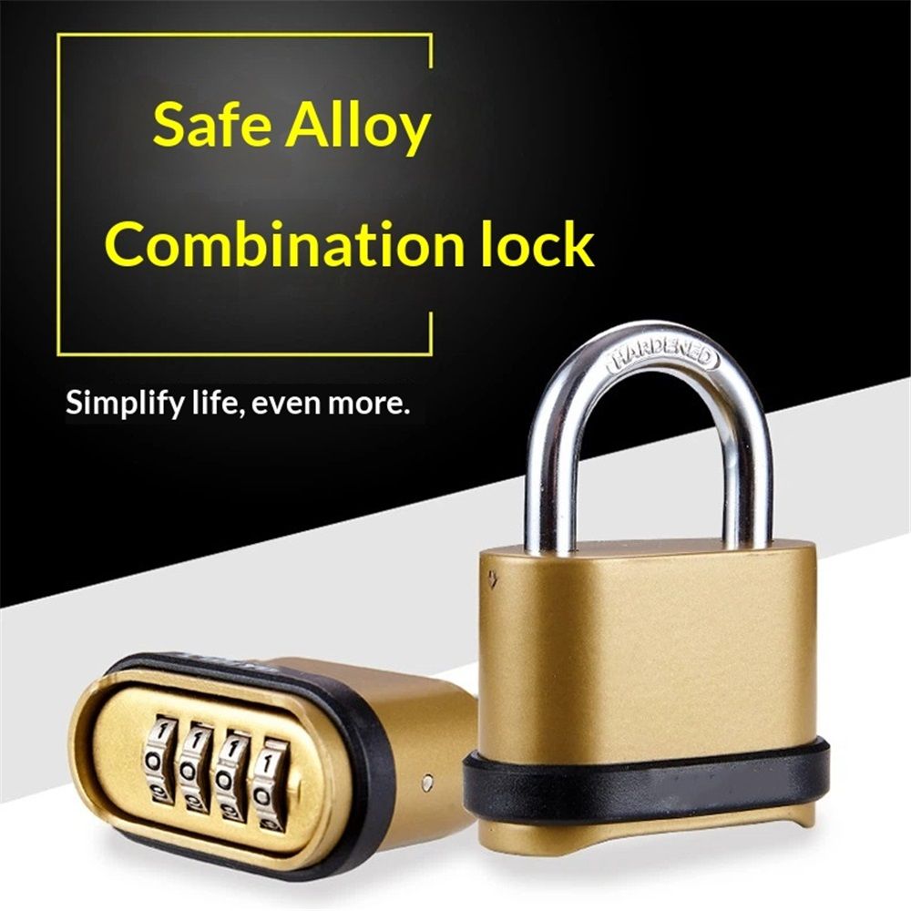 2 pack Heavy Duty Combination Padlock, Large Outdoor Padlock [One-Touch Unlocking] High Security Weatherproof, Design of Hidden Password Suitable for Locker — image 3
