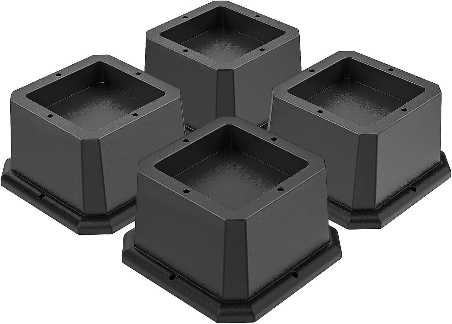 Furniture Risers 2 Inch Bed Risers Heavy Duty Adjustable Bed Lifts for Dorm Rooms Tables Desk Chair Leg Extenders 4-Pack Black โ image 2