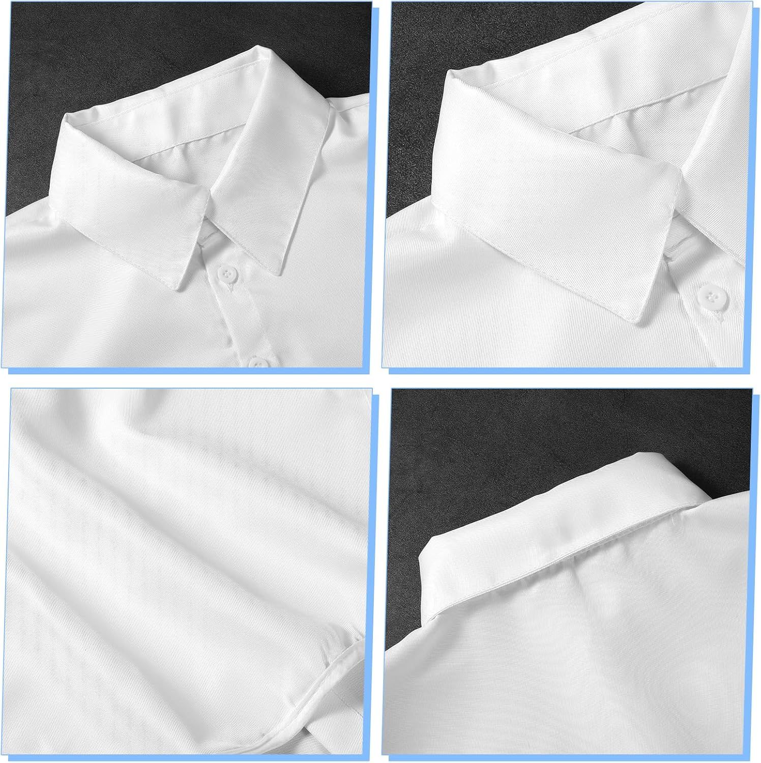 White Fake Collar for Women, Detachable Dickey Collar, Faux Collars Blouse Half Shirt Collars Tops for Daily Graduation Halloween Winter Christmas — image 6