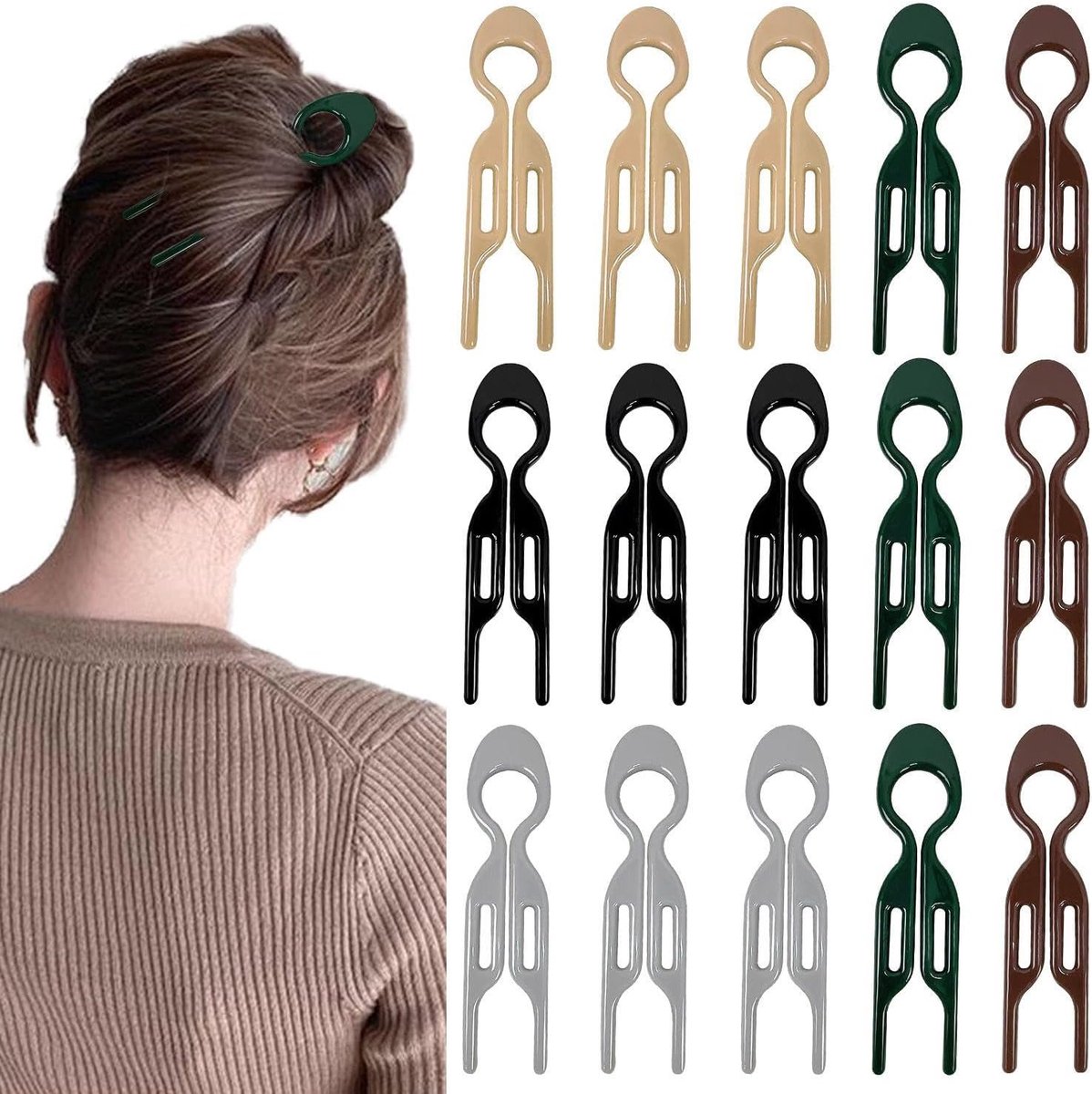 15 pieces - Hairpin - Hair clip - Hair Accessory - U-shaped hairpin - hair comb - hair clips - hair styling accessories - hair accessories for women - hair