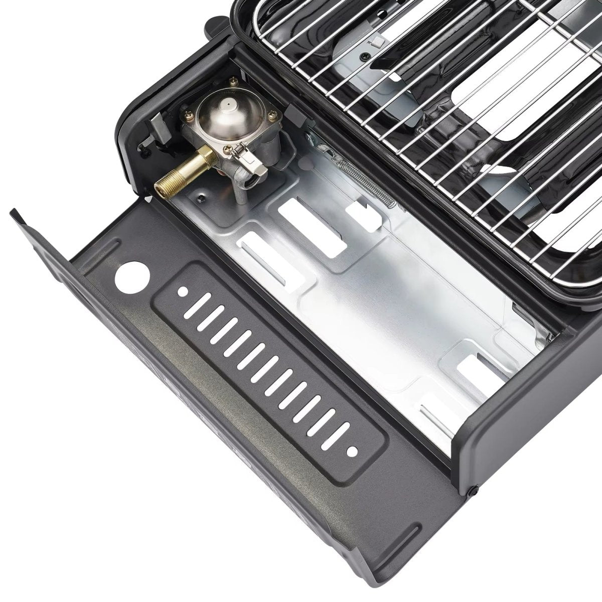 Portable Gas Stove Burner Butane BBQ Camping Gas Cooker With Non Stick Plate Black โ image 5
