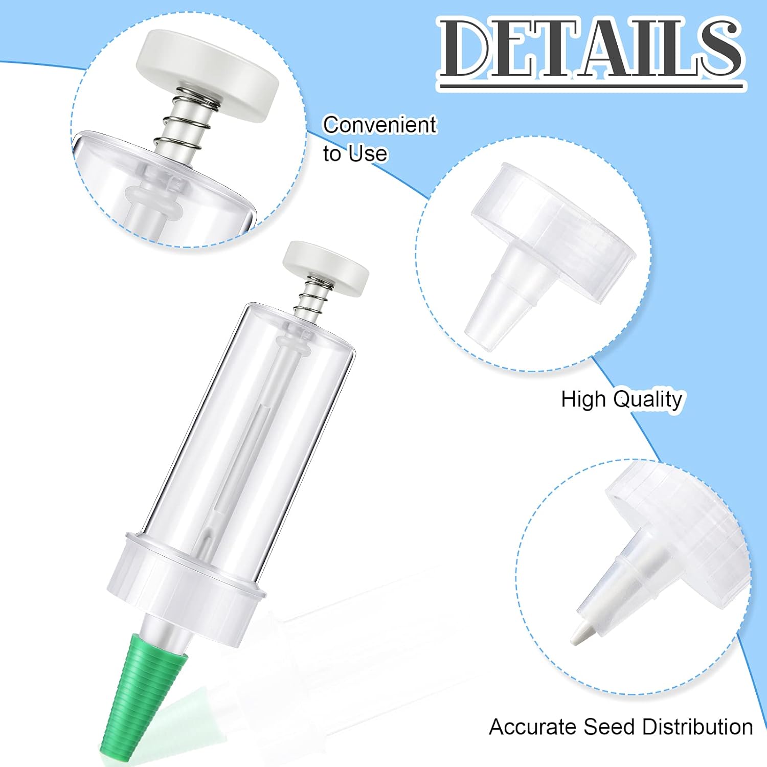 Mini Sowing Seed Dispenser Sower Seed Spreader Garden Planter Hand Seeder Tool Seed Manual Planter Garden Flower Plant Sower Planter Mini Hand Garden Seed — image 3