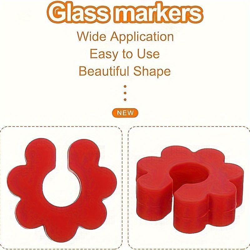 24pcs Vibrant Silicone Wine Glass Markers, Durable Reusable Drink Charms for Parties Events Cocktails Champagne — image 3