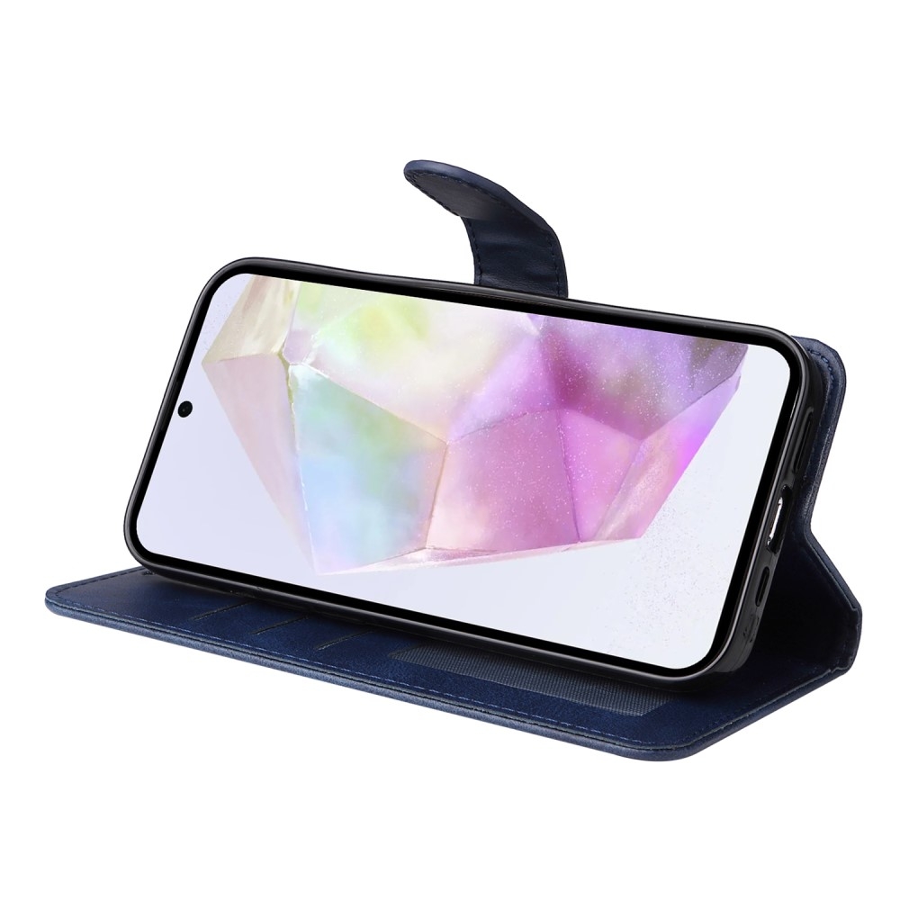 Compatible with Samsung A56 5G PU Leather Wallet Case Blue — image 4