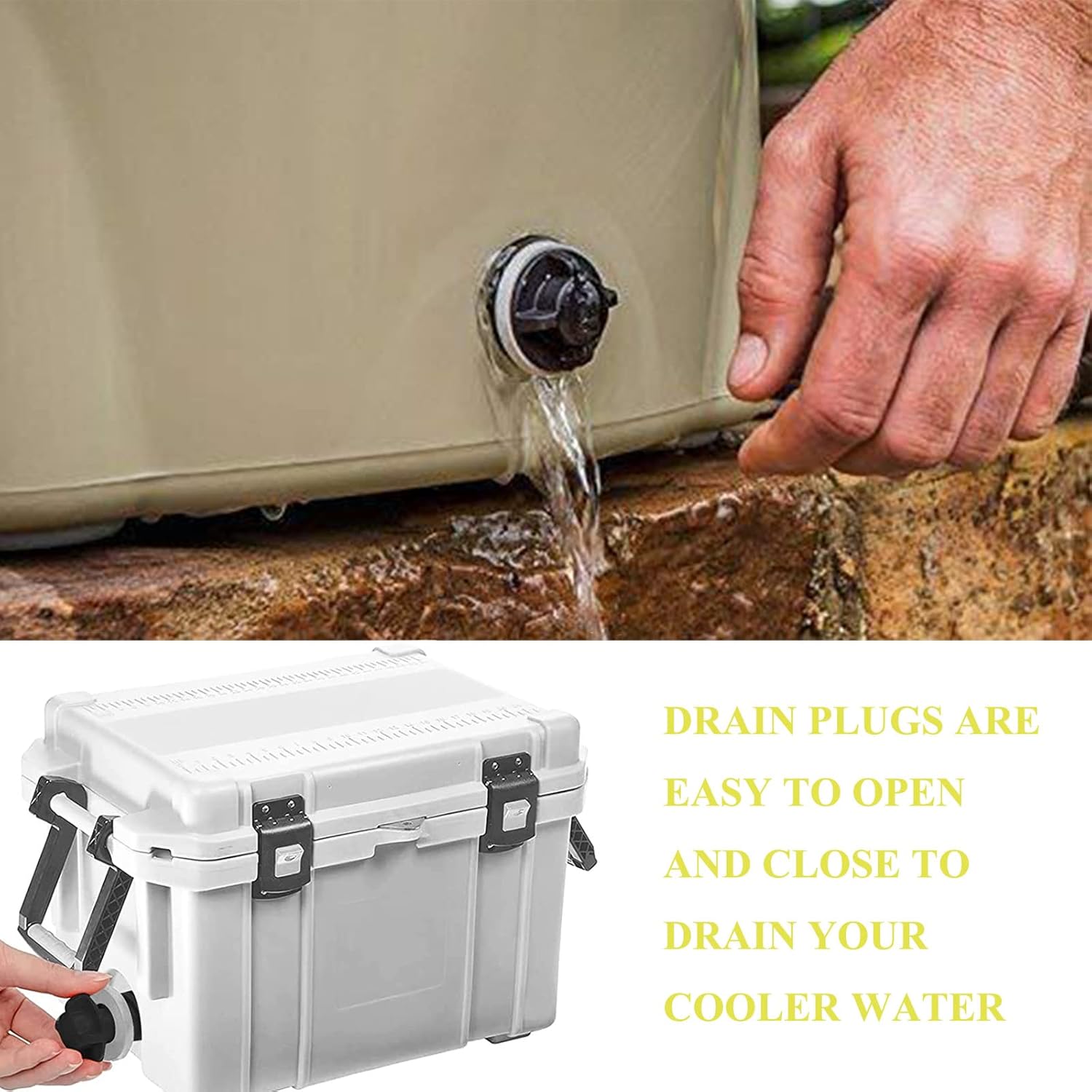 2 Pack Yeti Cooler Drain Plug Replacement Accessories - Compatible with Most Rotomolded Coolers - Leak-Proof Design — image 4