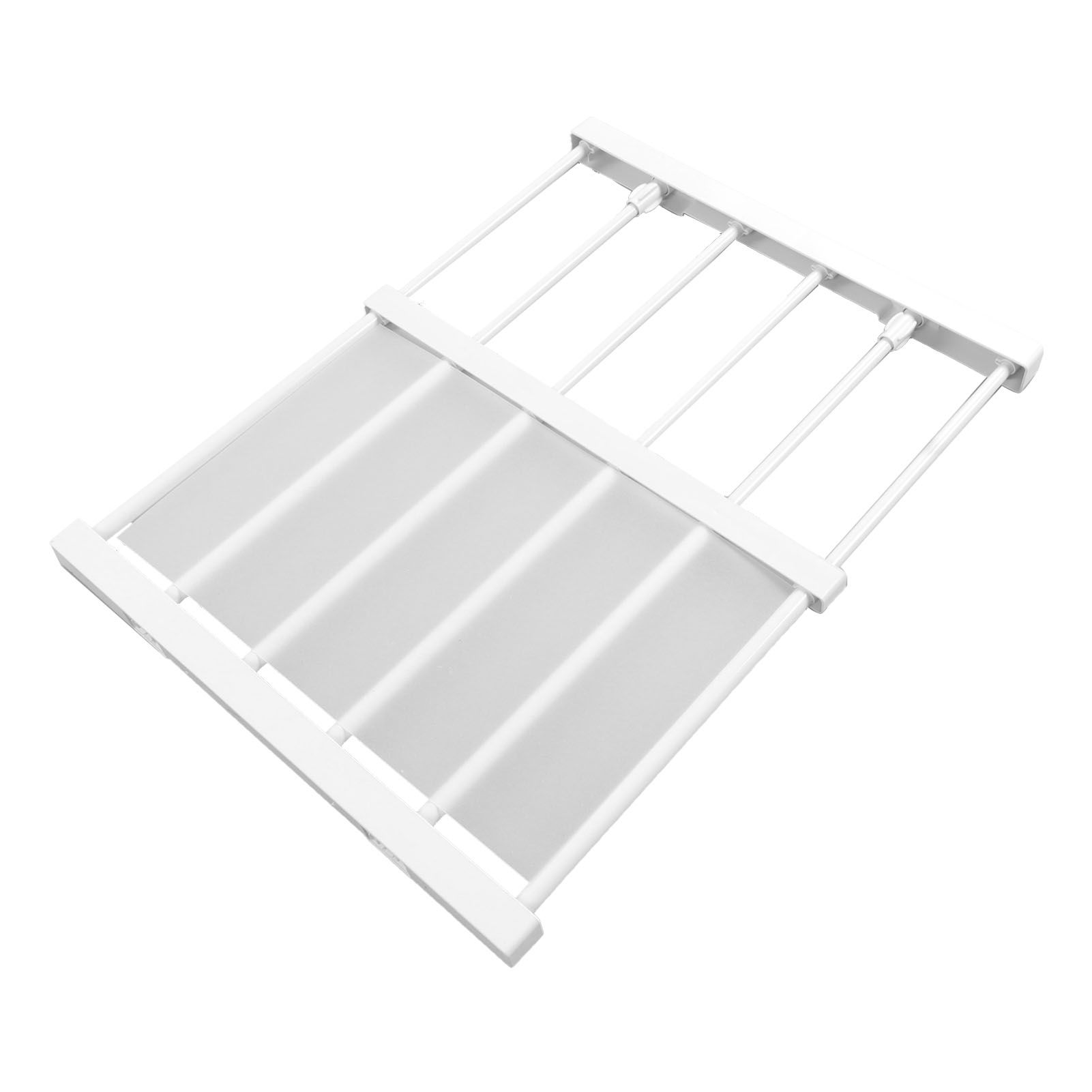 Tension Rod Shelf Adjustable Length Space Saving Nail Free Expandable Closet Shelf for Cabinet Wardrobe 16.5in Width 30‑40cm / 11.8‑15.7in Length — image 3