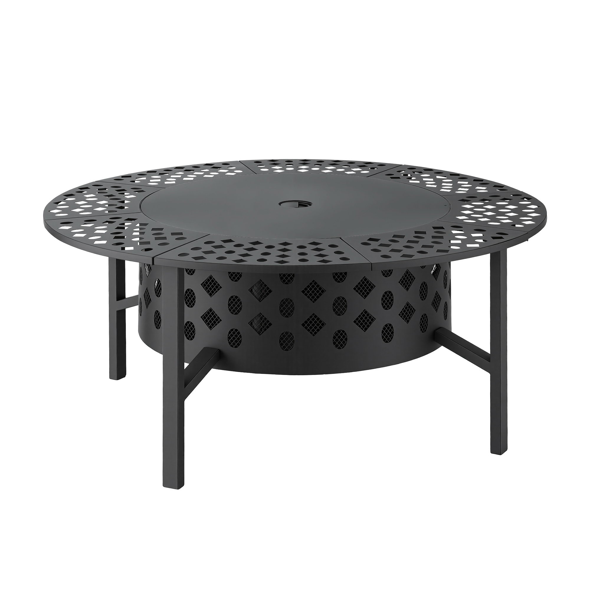 Grillz Fire Pit BBQ Charcoal Smoker Portable Mesh Pits Outdoor Camping Fireplace โ image 3