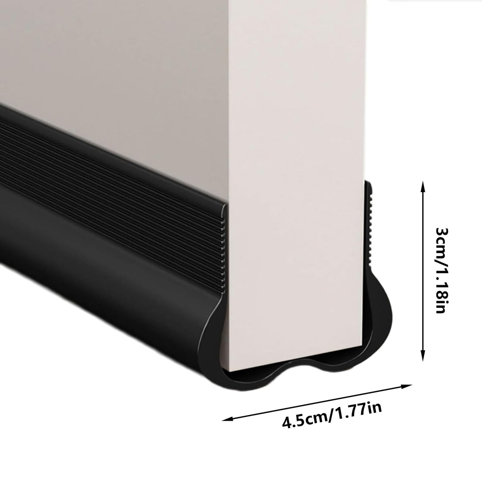 1 Piece Self Adhesive Door Draft Stopper, Weatherproof Foam Seal Strip for Door Bottoms to Reduce Dust, 100 x 4.5 x 3 cm, Brown โ image 2