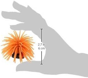 Artificial Aquarium Fish Tank Decoration Silicone Sea Anemone Artificial Fish Tank Ornament Decoration Small(Orange) — image 2
