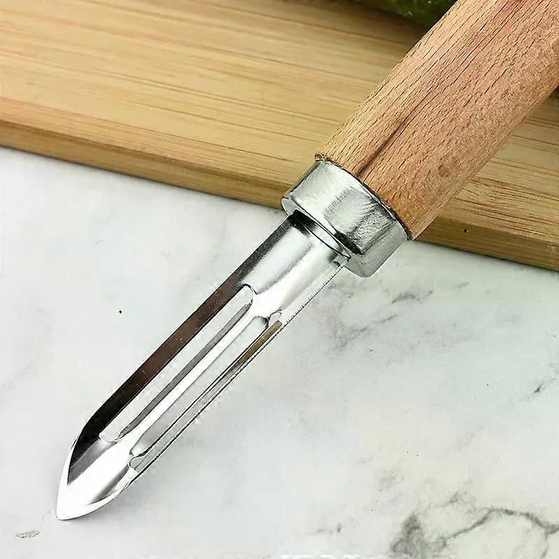 Stainless Steel Peeler with Wooden Handle - for Fruit & Vegetable (Tomato/Pear/Apple/Potato) โ image 5