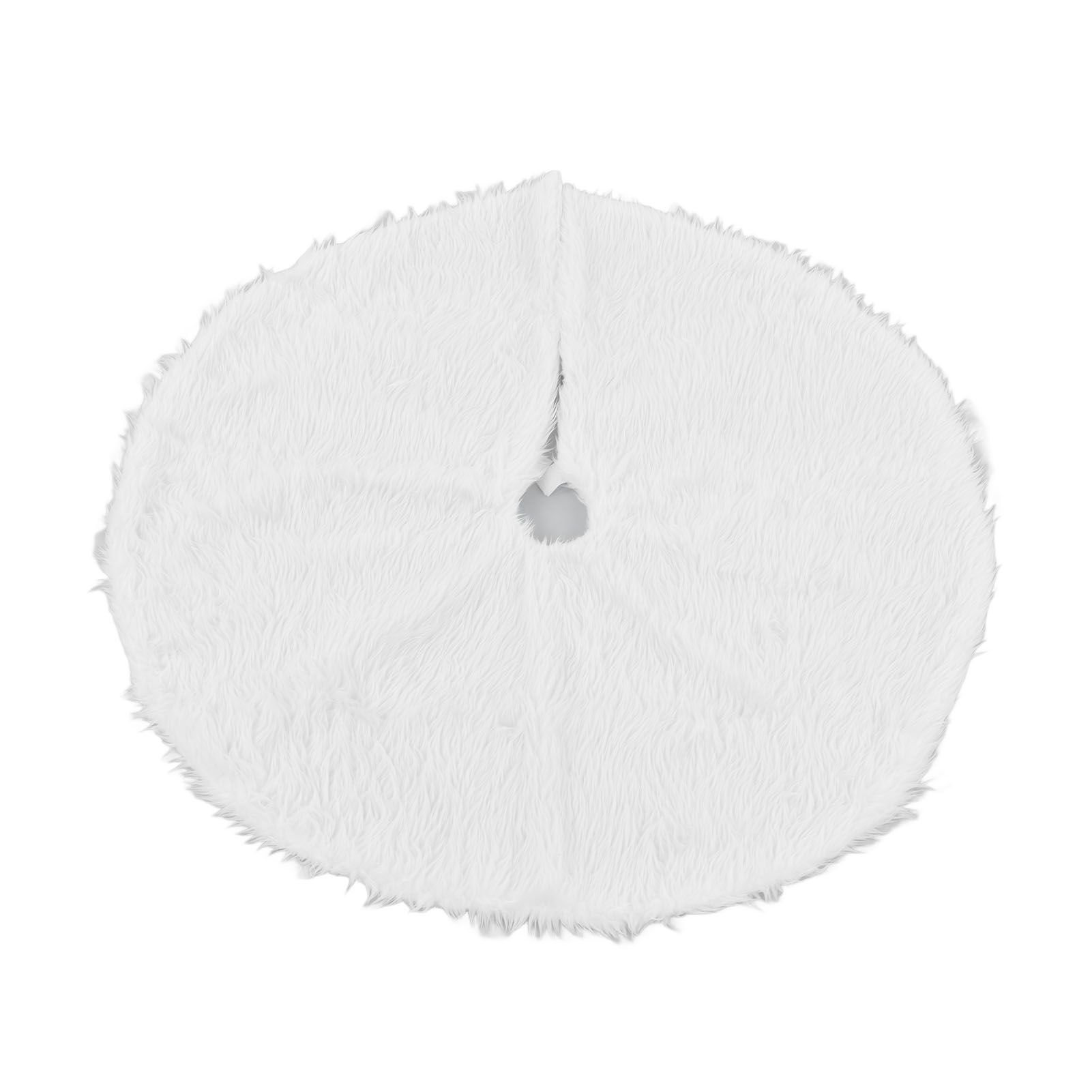 Christmas Tree Skirt Snowy White Christmas Tree Mat for Xmas Festive Holiday Party Decoration Ornaments โ image 5