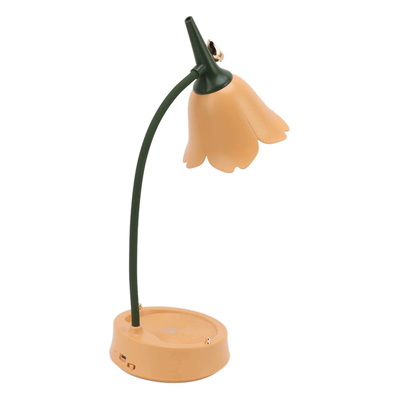 3W LED Touch Desk Lamp 3 Gear Dimmable Foldable Petal Shape Desktop Table Light USB 5V Orange — image 4