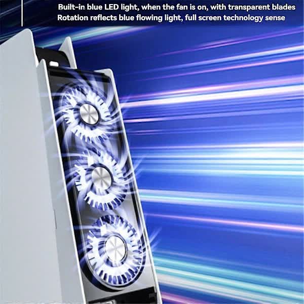 Cooling Fan for PS5 with Quieter Fan LED Light and USB3.0 Hubs โ image 3