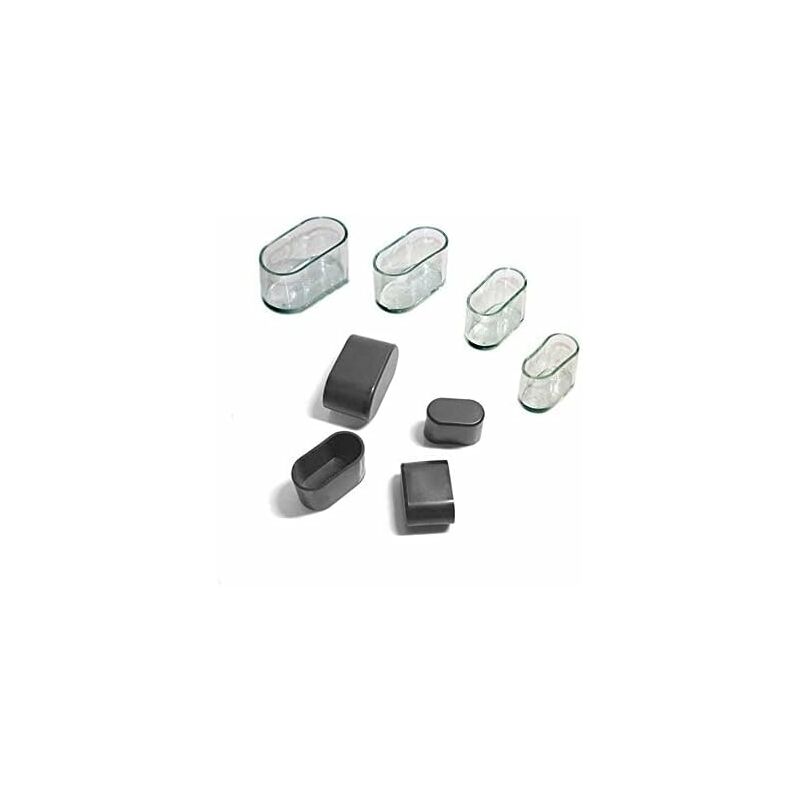 Chair Leg Caps,Oval Silicone Furniture Feet Pads Cover Table Protectors Floor Scratches,8-24 pcs-Transparent/24 pcs — image 2