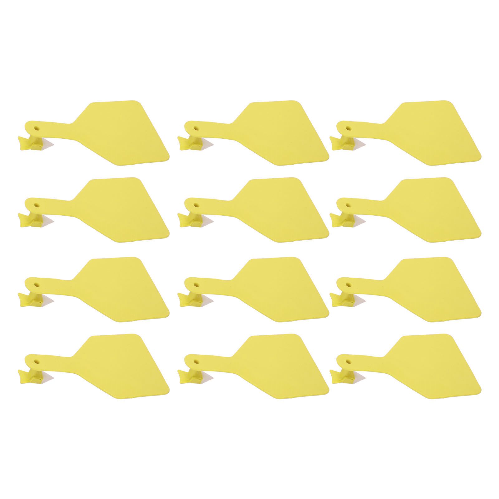 100pcs Blank Livestock Ear Tag Thickened TPU Reusable Animal Ear Label for Dairy Cattle Beef Cattle Yaks Horses Camels Yellow — image 2