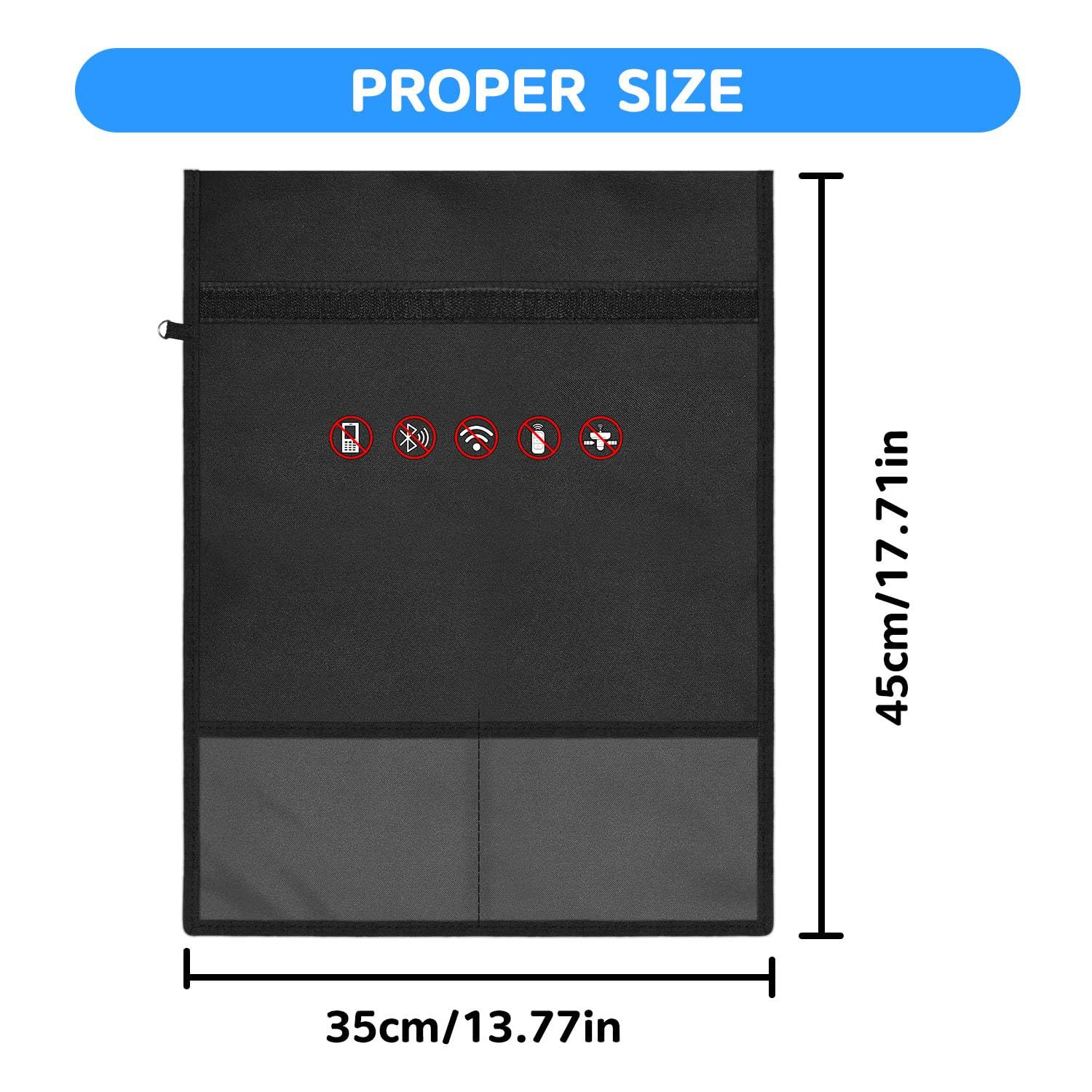 RFID Signal Blocking Bag Shielding Cage Pouch Wallet Case for Cell Phone Privacy Protection, Anti-Spying Pouch (Large) — image 2