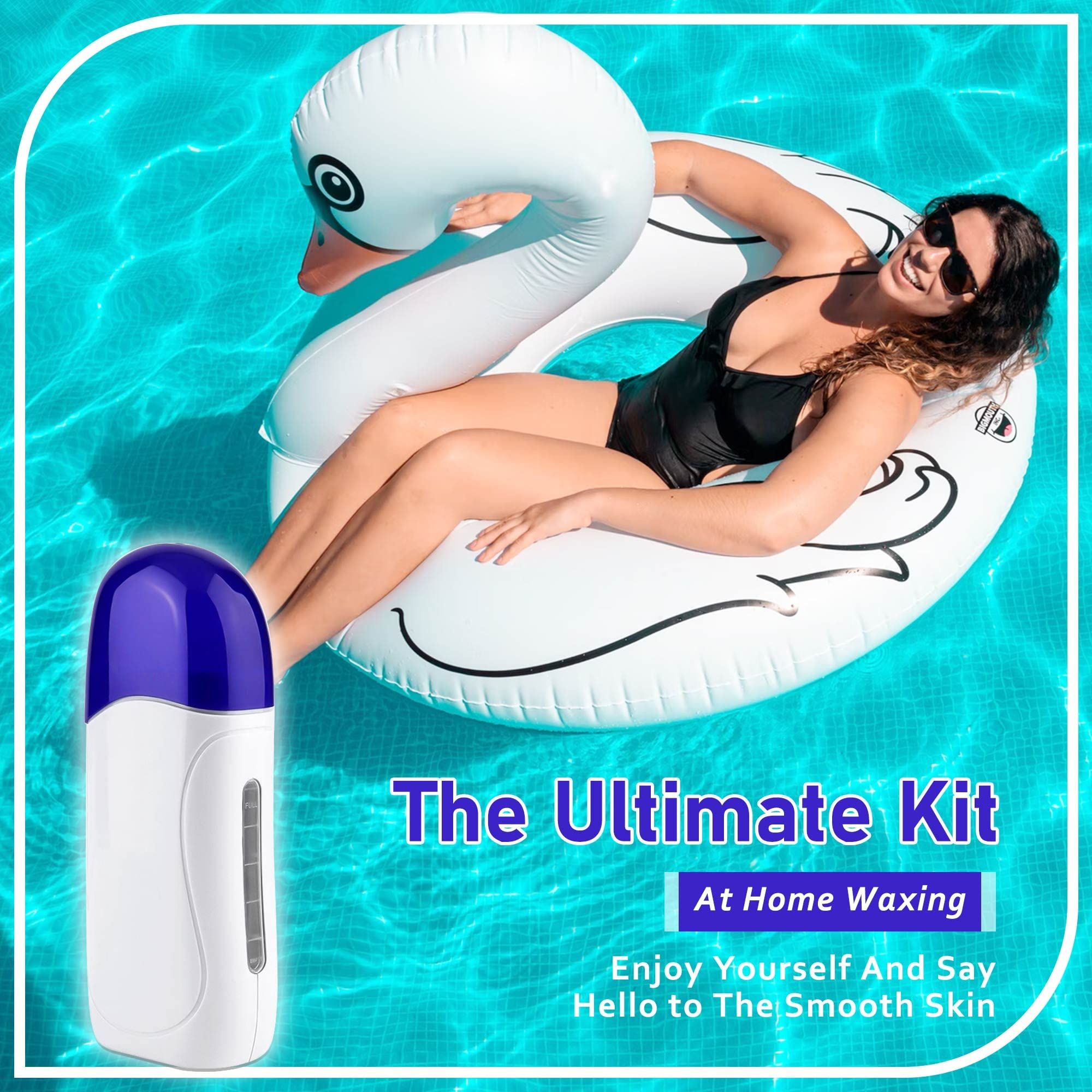 Roll on Wax warmer Portable Wax Roller for Hair Removal, Soft Wax Heater Waxing Kit for Women Men Waxup Roller for Travel Home — image 3