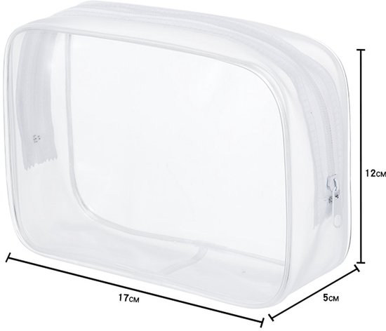 4-Piece Transparent Travel Toiletry Bag - Portable Makeup Bag - Multifunctional Waterproof Set - Skin Care & Makeup Bag — image 2