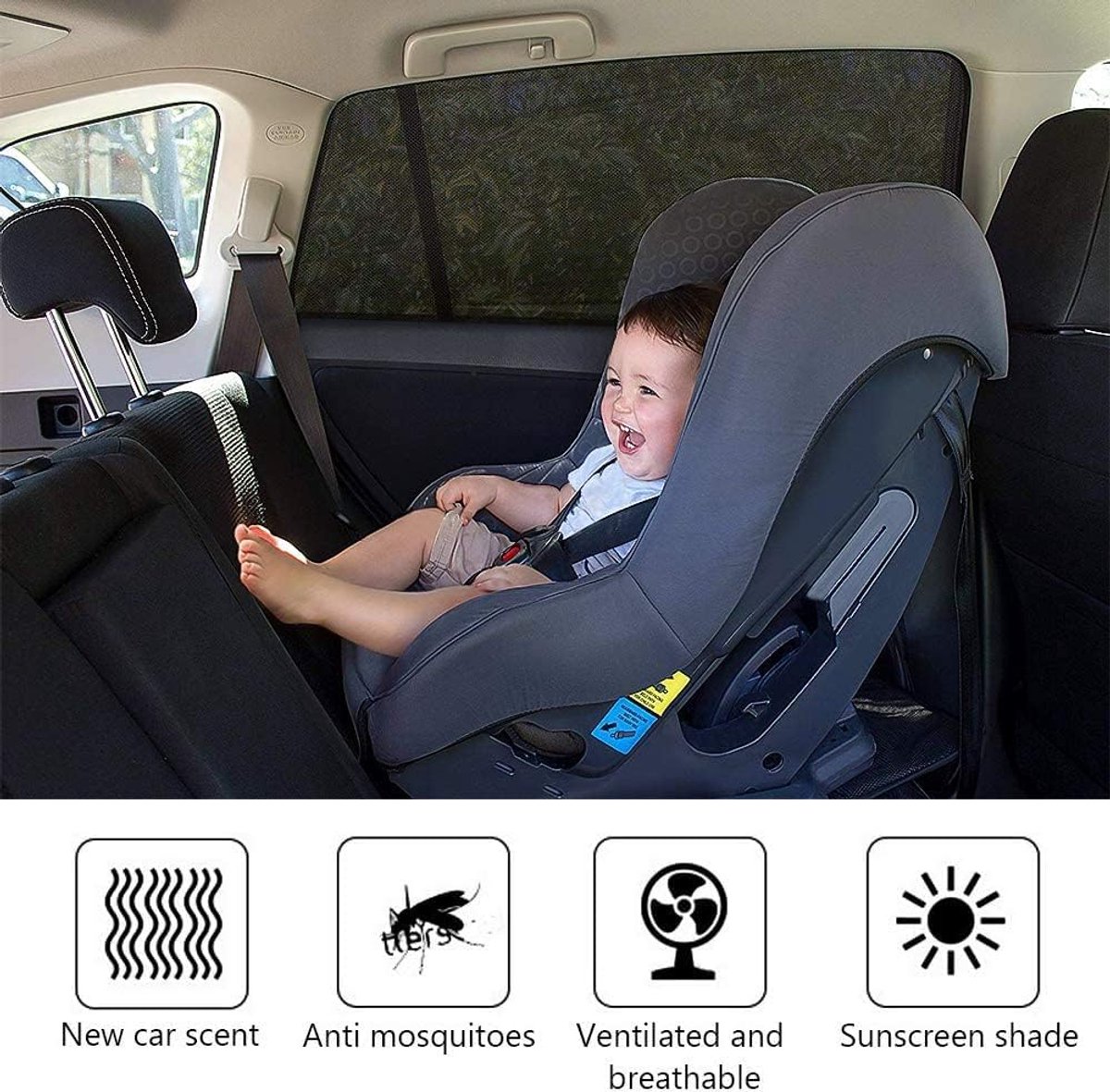 Car accessories - Car sunshades - Windshield sunshades - Set of 2 car sunshades - Blocks UV rays and protects your car from sun exposure - Suitable for the — image 6