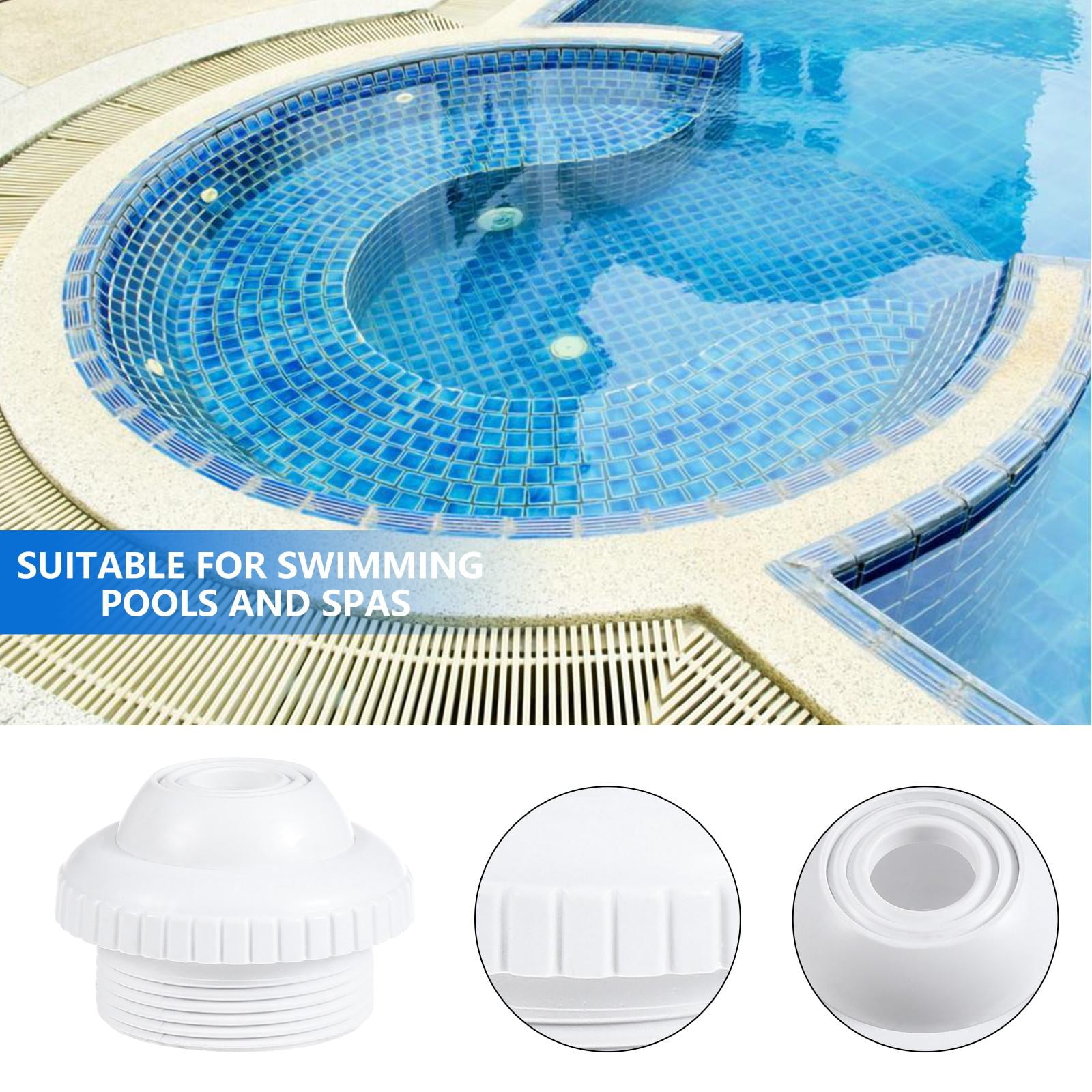 1Pack Nozzle for Pool Aerator and Spa Usage in White PVC 2.4x2.4x1.6in โ image 5