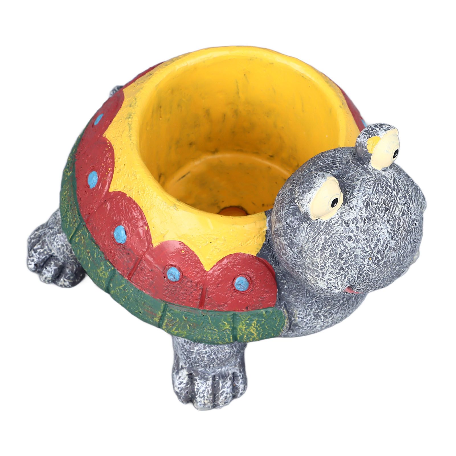 Succulent Planter Tortoise Shape Drainage Holes Stable Base Durable Resin Flower Pot for Cactus Plant Micro Landscape — image 5