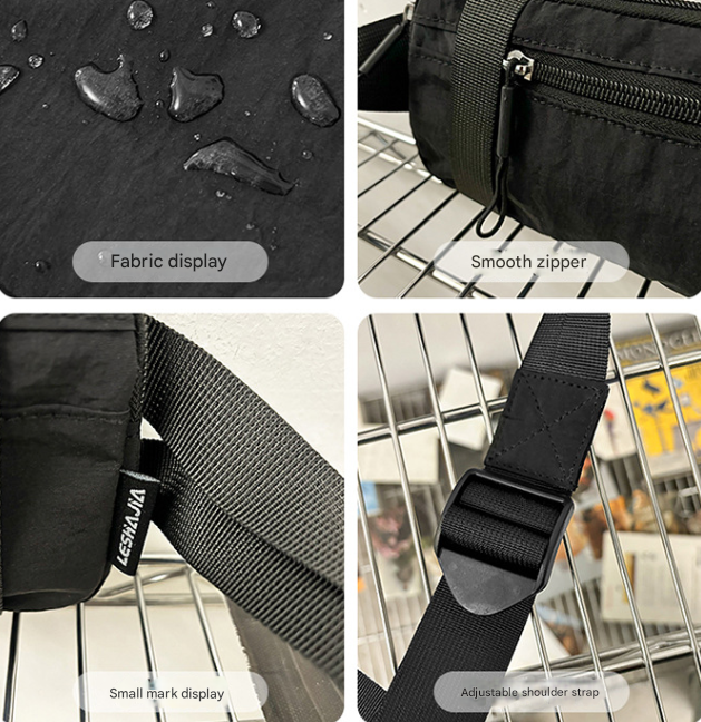 Orange Unisex Mini Crossbody Waist Bag Lightweight Nylon Running Belt Phone Pouch 21cm Slim Sports Chest Sling for Travel & Gym — image 3