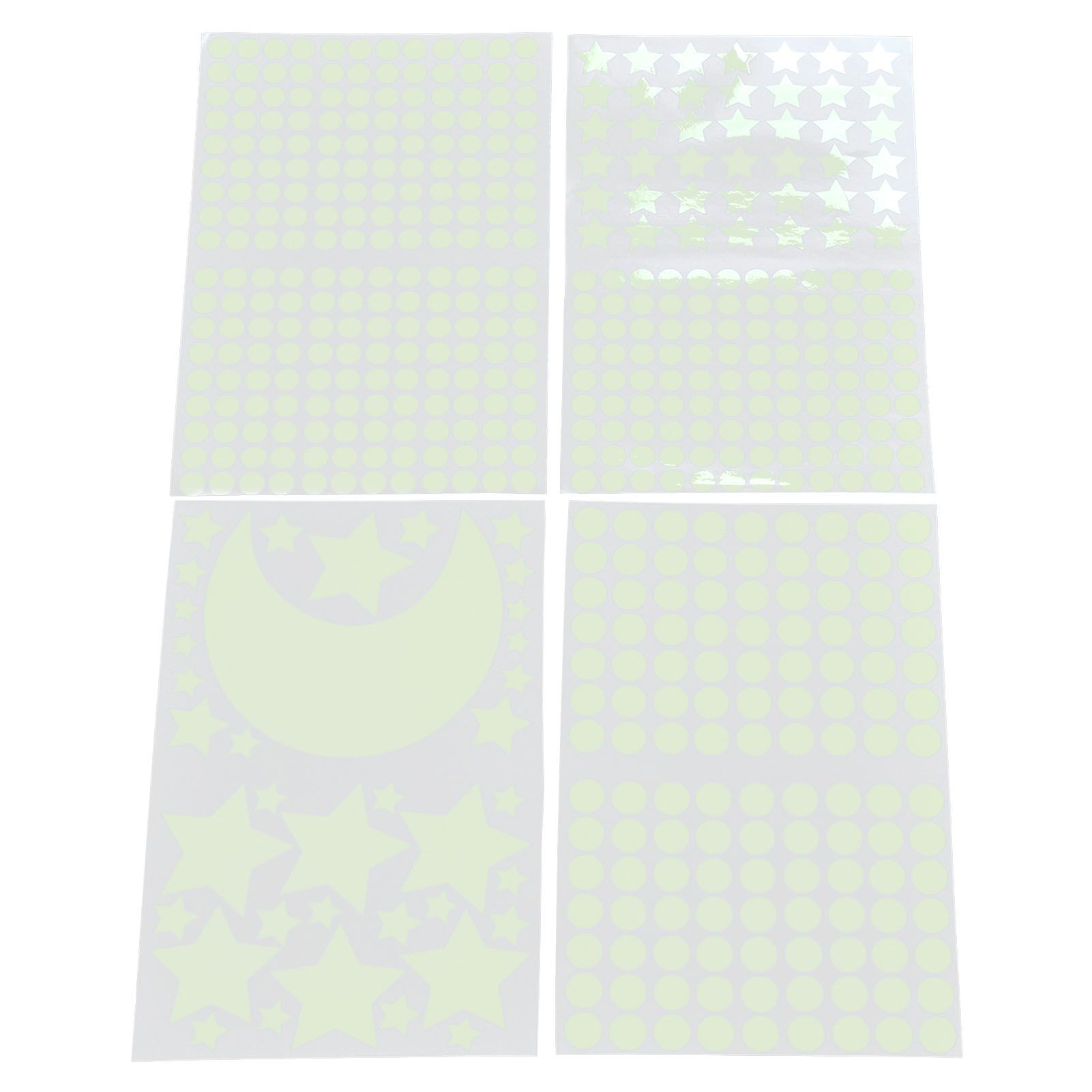 4Pcs Moon Star Wall Stickers Good Stickiness Warm Ambience Glowing Night Sky Sticker for Children's Room Dining Room โ image 5