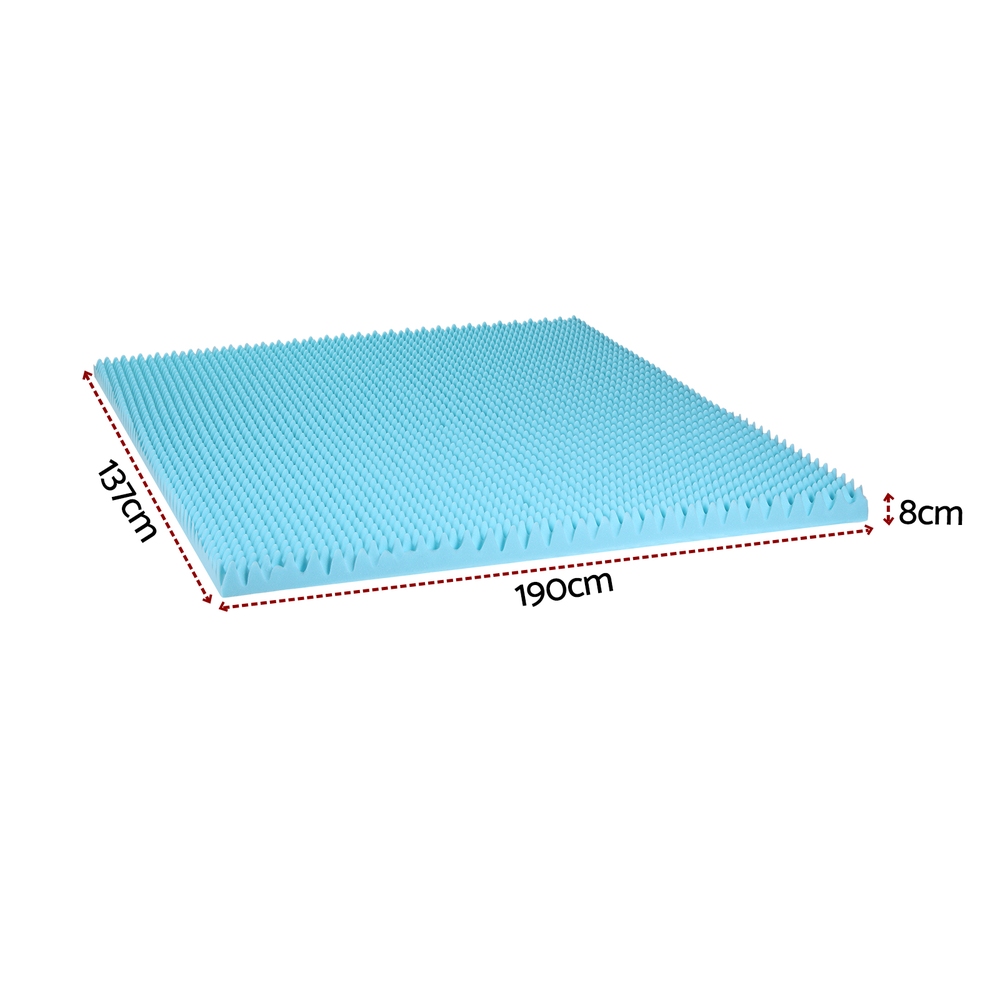Giselle 8cm Memory Foam Mattress Topper Gel Egg Crate Foam Bamboo Double — image 2