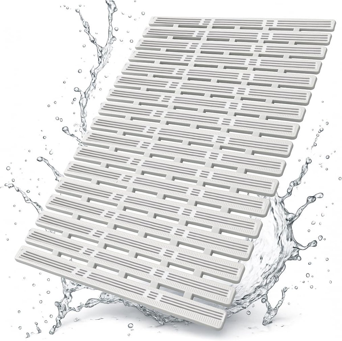 Shower mat - 40*68 cm - Non-slip shower mat - Bath mat - with suction cups and drainage holes - non-slip bath mats - for use in the bath, shower tray, or