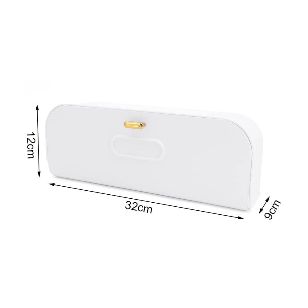 Wall-Mounted Drawer Organizer for Underwear & Socks – 1-Pack Stackable Storage Box with 5 Compartments and Adhesive Mounts (White) — image 5