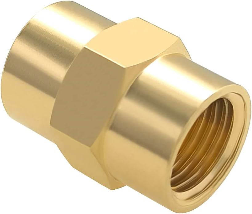 10PCS Brass Coupling 1/4" x 1/4" NPT Female Coupler Hex Head Pipe Fitting — image 6