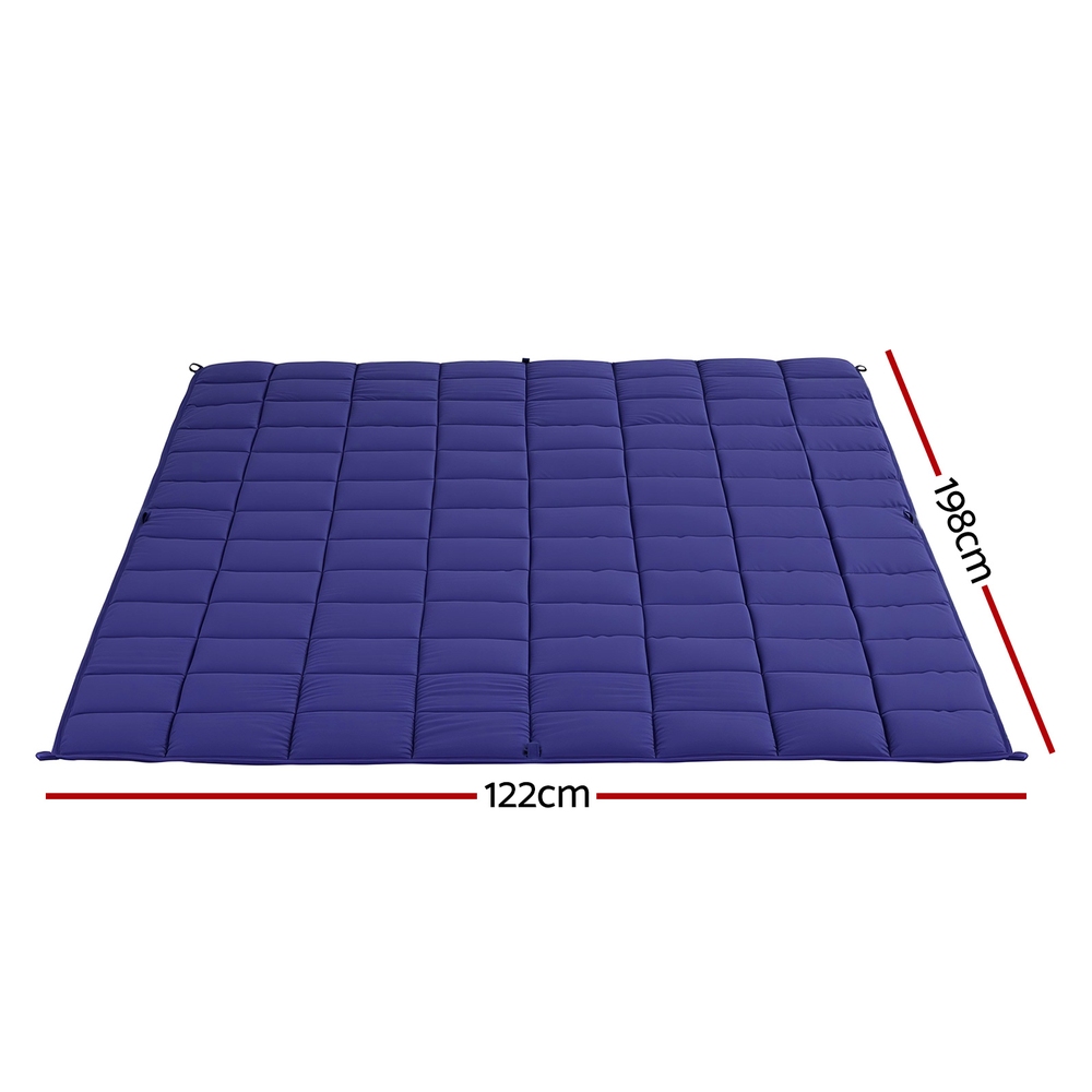 Giselle Bedding Weighted Blanket 6.8kg Kids Adults Heavy Gravity Relax Calm Blue — image 2