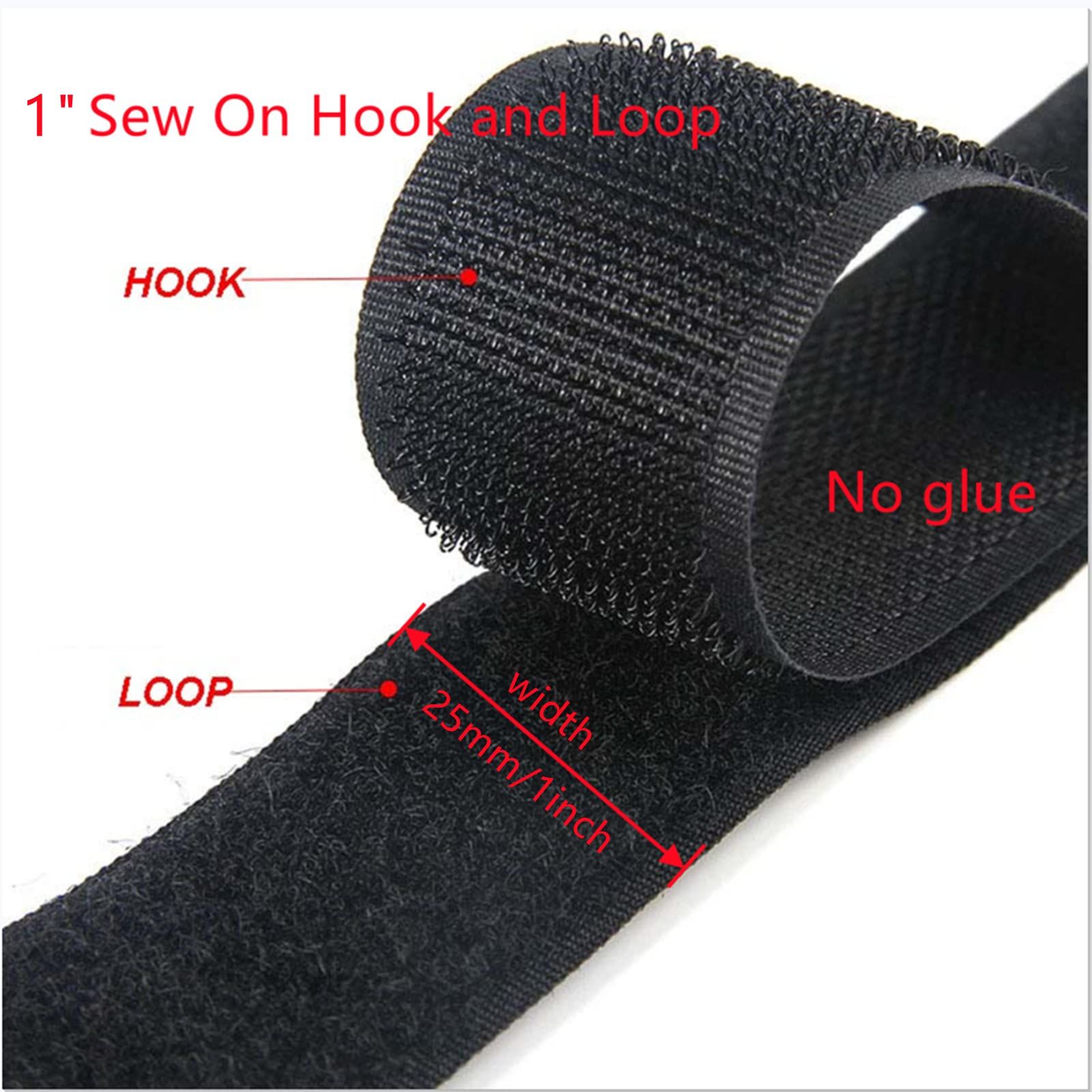 Hook and Loop Strip Tape Sew On Tape,Nylon Fabric Fastener Sticky Fastening Tape for Sewing Fixing Cushions,10pcs — image 5