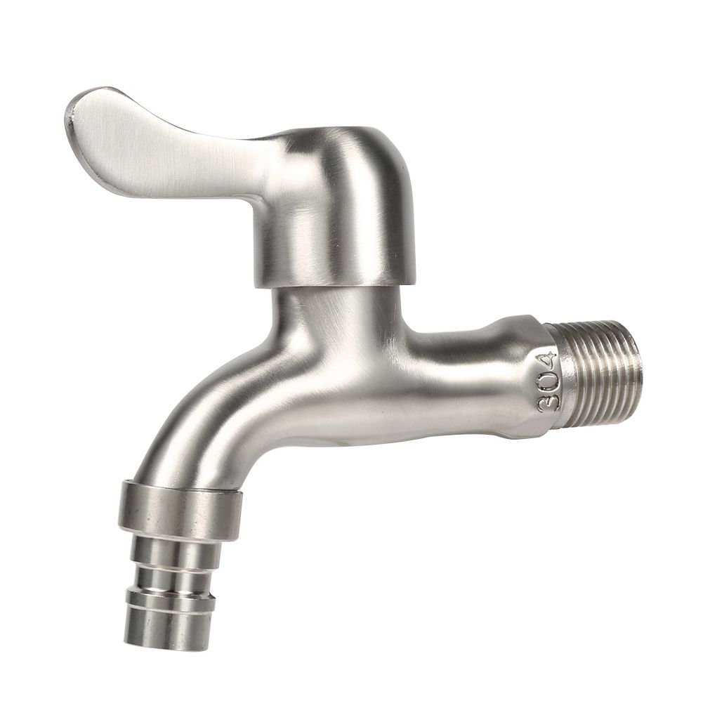 G1/2'' Washing Machine Tub Tap 304 Stainless Steel Chrome Clod Water Faucet (Sharp Mouth) — image 3